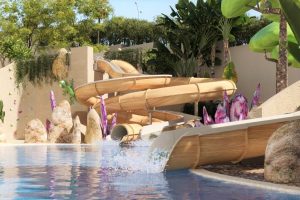 Iberostar Bouganville Playa swimming pool with slides